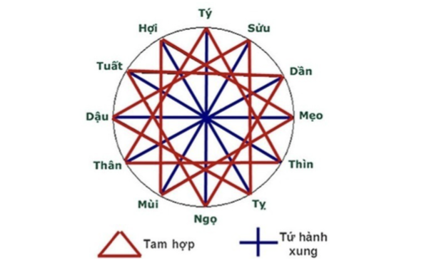 Tứ hành xung sẽ giúp lý giải tuổi nào kỵ với tuổi Tuất